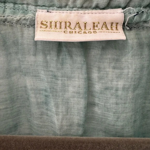 Chic Sheer Teal Kimono with Black Trim - Picture 5 of 6